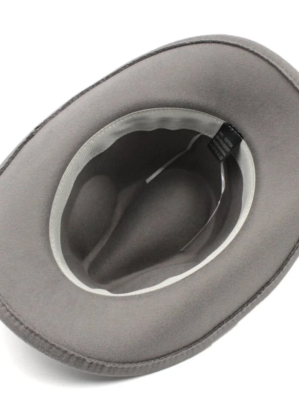 Gray Western Cowboy Hat Wide Brim Ranch Rodeo Cowgirl Festival Boho Costume Hat